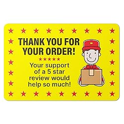 TUCO DEALS - 3 x 2 inch, Rectangle, Thank You for