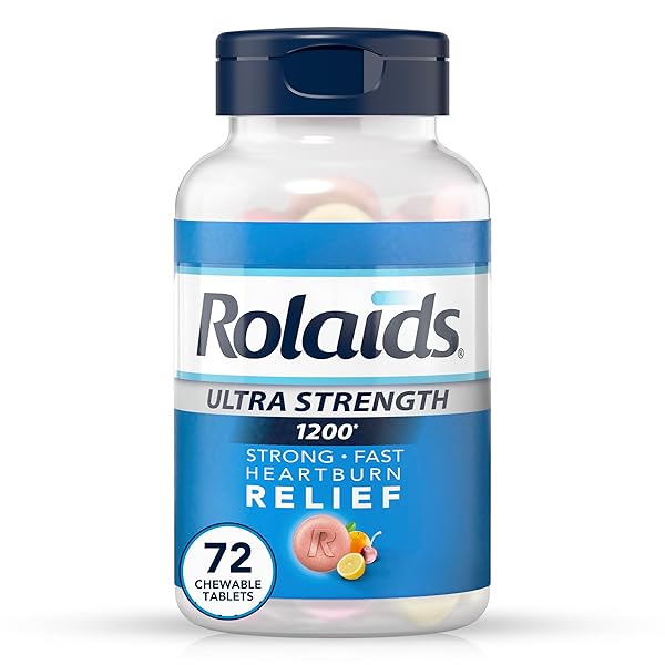 ROLAIDS ULTRA STRENGTH ANTACID CHEWABLE TABLETS, ASSORTED FRUIT, 72-COUNT