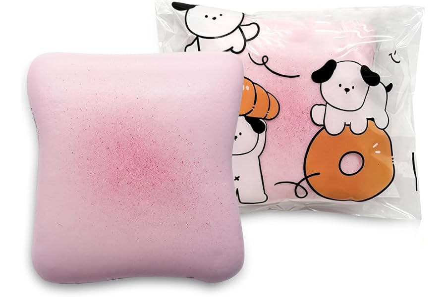 Bread Butter Squishy,Slow Rising Squishy，Stocking Stuffers,Stress Balls，Stress Relief & Fidget Toys for ADHD，Party Favor Gift (Pink)
