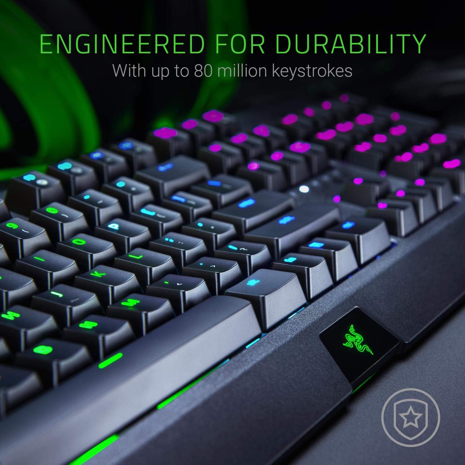 Razer BlackWidow Mechanical Gaming Keyboard: Green Mechanical Switches - Tactile & Clicky - Chroma RGB Lighting - Anti-Ghosting - Programmable Macro Functionality: Computers & Accessories