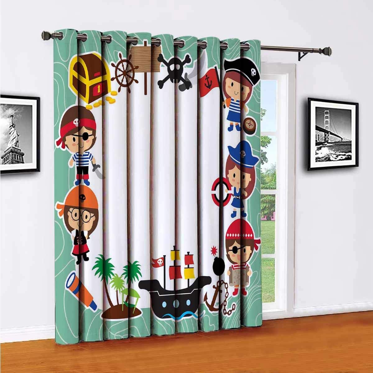 Cortinas para puerta corredera para niños, cortinas de patio