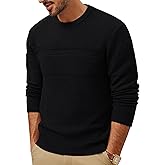 PJ PAUL JONES Sweaters for Men Casual Crewneck Pullover Sweater Knit Textured Sweaters