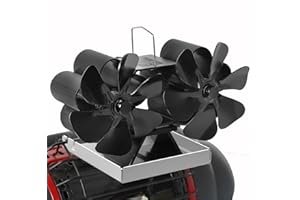 Miaton Wood Stove Fan Attachment for Buddy Heater(Compatible Big Buddy), Heat Powered/Thermal/Thermoelectric Fan for Outdoor Hunting/Camping/Ice Fishing Tent Propane Heater