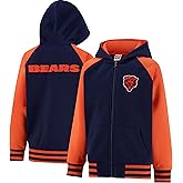 Ultra Game Youth NFL Official Super Soft Full Zip Varsity Hoodie Sweatshirt