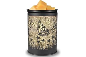 KAAKUUKI Metal Wax Warmer Electric,Wax melt Warmer,Candle Wax Burner, Candle Warmer,Candle Melter,for Home Office Décor and Gifts for Holiday（Dragonfly/Butterfly）…