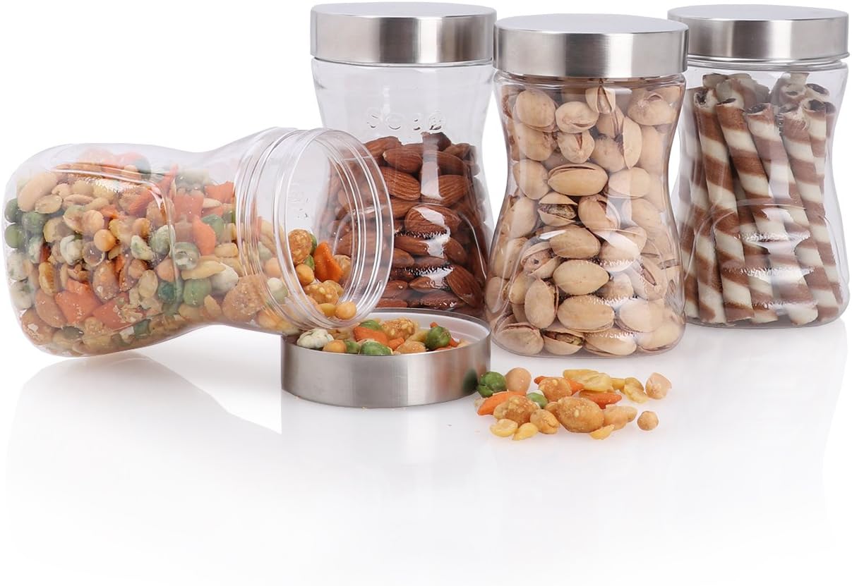 SteeloSobo Container Set (Transparent, Clear, 550ml) - Set of 4