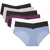 Warner's Women's Blissful Benefits Dig-free Comfort Waist With Lace Cotton Hipster 6-pack Ru2266w