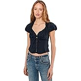 Free People Womens Summer Short Sleeve Blouse
