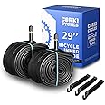 Corki Cycles 29 Inch Mountain Bike Tire Tube 29 x 1.75 1.95 2.0 2.1 2.125 2.2 2.25 2.3 2.35 2.4 Presta Valve 48mm Schrader Valve 32mm Butyl Rubber 29 MTB Bicycle Inner Tube 2-Pack