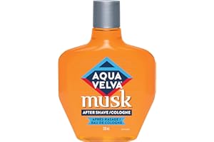 Aqua Velva Cologne and After Shave for Men, Aftershave Balm with Masculine Fragrance, Musk, 235 ml