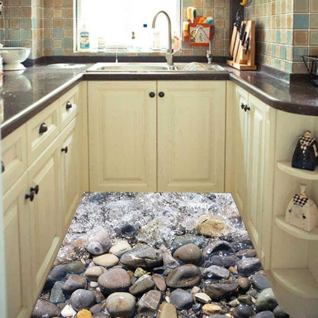 Quistal 3D Floor/Wall Sticker Removable Mural Decals Vinyl Art Living Room Home Decors (B)