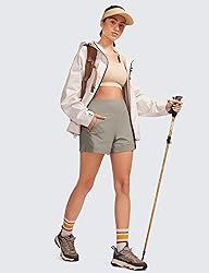 CRZ YOGA Women's Lightweight Mid Rise Hiking Shorts