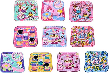 Amazon Ys Factory キッズ キャラクター ミニタオル 5枚セット 10枚セット ハンカチ ハンドタオル プチタオル 子供 ネコ 猫 恐竜 男の子 女の子 女の子 ランダム 10 ハンドタオル ホーム キッチン オンライン通販