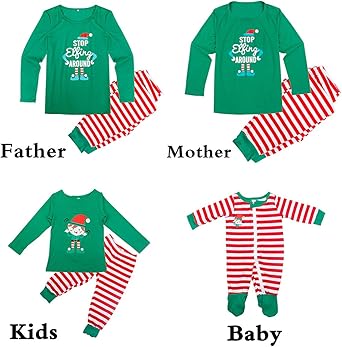 Pyjamas De Noel Assortis Pour Papa Maman Bebe Enfant Amazon Fr Vetements Et Accessoires
