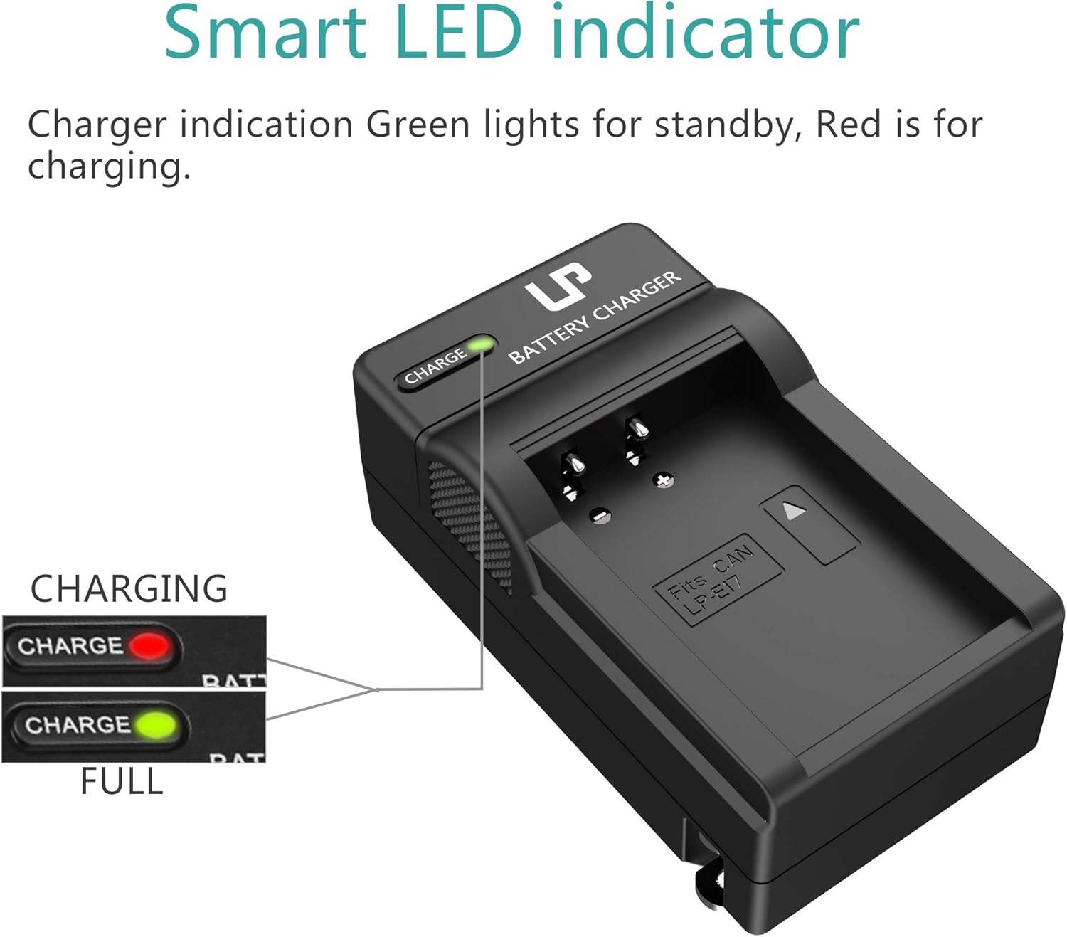 LP-E17 Battery Charger, LP Charger Compatible with Canon EOS Rebel T7i, T6i, T6s, SL3, SL2, 77D, 9000D, 8000D, 800D, 760D, 750D, 200D, M6, M5, M3, Kiss X8i DSLR Cameras & More : Camera & Photo