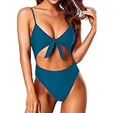 Tempt Me Women One Piece Bathing Suits Cutout Tie Knot Front Swimsuits Sexy Monokini