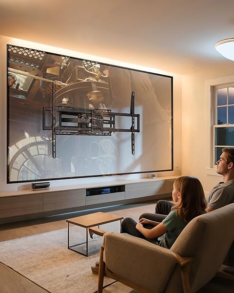 MONTEK HEAVY-DUTY FULL MOTION TV WALL MOUNT BRACKET FOR 50–100″ TVS UP TO 200 LBS – 4X LOAD TESTED, DUAL ARM EXTENSION TO 25.1″, TOOL-FREE TILT/SWIVEL/LEVEL, MAX VESA 900×600, FITS 12/16/18/24″ STUDS