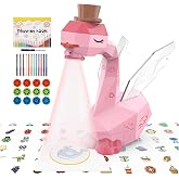 MFEESYOB Drawing Projector for Kids, Kids Drawing Projector with Swan Look | Smart Art Sketcher Projector with 96 Slides &amp; 12 Color Pens, Tracing and Drawing Projector Toy for Girls Boys 3+, Pink
