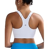 RUNNING GIRL Sports Bra for Women,Adjustable Straps Molded Cup High Impact Sports Bra with Sewn in Pads