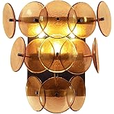 Maxim Lighting 21820AMGM Loren - 3 Light Wall Sconce-15 Inch Tall and 15 Inch Wide, Finish Color: Gunmetal, Glass Color: Ambe