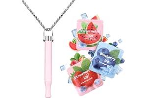 ASTOFLI Anti Smoking Breathing Necklace - Adjustable Quit Anxiety Necklaces for Women Stop Smoking Breathe Free with Filter Flavored Breathing Necklace with Resistance Smokeless Fidget Relief Whistle