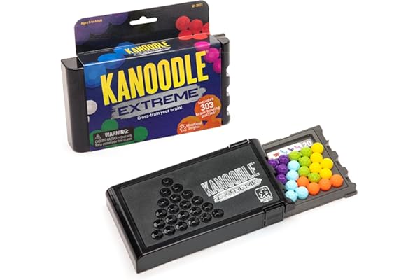Educational Insights Kanoodle Extreme - 3D Brain Teaser Puzzles, Single Player Brain Game, Handheld Travel Games for Kids, Ch
