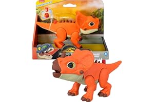 Fisher-Price Imaginext Jurassic World Dinosaur Action Figure with Kid-Activated Motion & Growing Spikes, 7.75-inch Aquilops Dino Toy