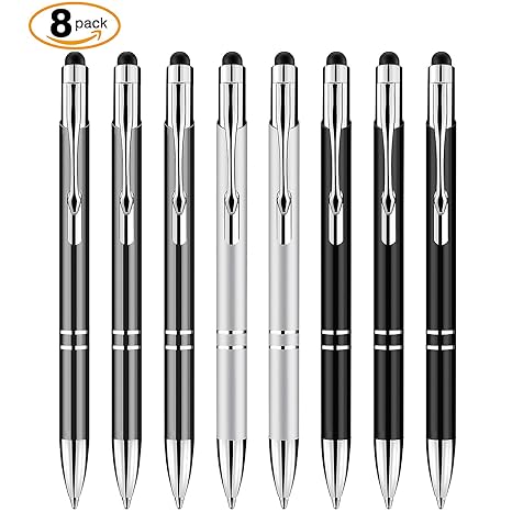 Zoonnis Eingabestift, 8 Stück 2 in 1 Universal kapazitive Stylus Stifte für Touch Screens Gerte,Hochempfindlich für Apple iPa