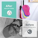 Eiito Hat Hooks for Cap Storage Pack of 4 Black Self Adhesive Two Mounting Ways view 4
