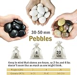 FANTIAN 2 lbs Black Pebbles 30-50 mm Garden Fish Tank Decorative Stones view 2