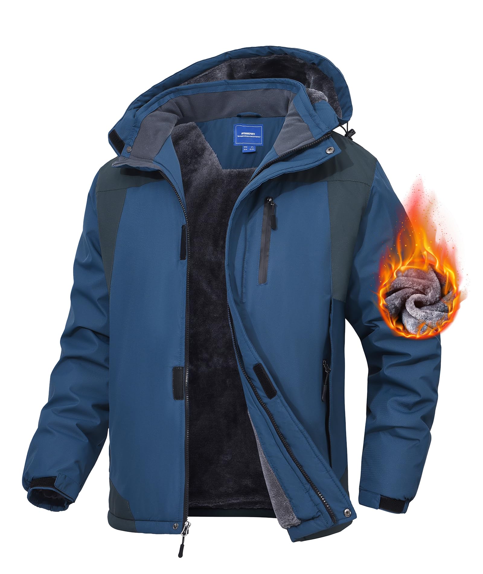 Zoofly Mens Winter Jackets Water Resistant Ripstop