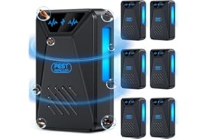 OWOWL 6 Packs Ultrasonic Pest Control Repeller, Electronic Pest Repellent Plug in Indoor for Insect Roaches Spider Ant Bug Mosquito Mouse Repellent for House Kitchen Garage Warehouse