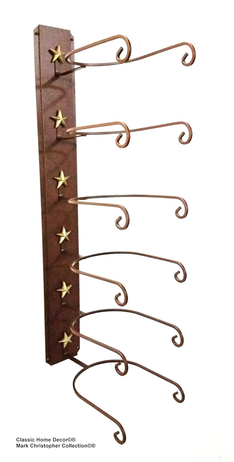 western hat racks on Hat Racks Mark Christopher Collection American Made Cowboy Hat Holder Star 886 6 Tier Hat Rack Home Kitchen