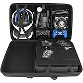 co2CREA Hard Travel Case replacement for Sony PlayStation 4 PS4 Pro Console + PlayStation VR PSVR Launch Bundle