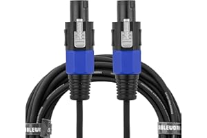 Cableworks By Gator Cases Backline Series Standard 50 Foot Twist Lock Connector to Twist Lock Connector Speaker Cable, (GCWB-SPK-50-2TL)