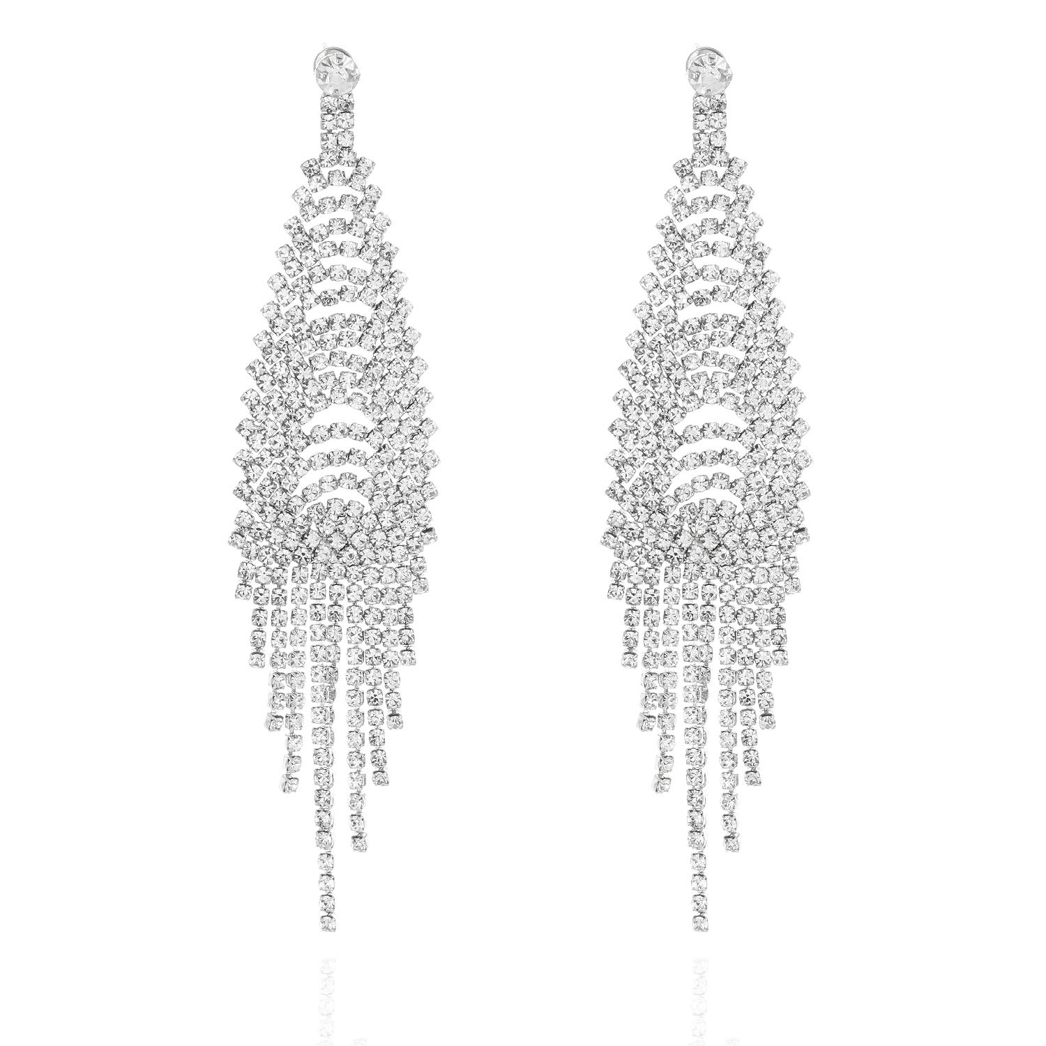 Bridal Cascade Dangle Austrian Crystal Rhinestone