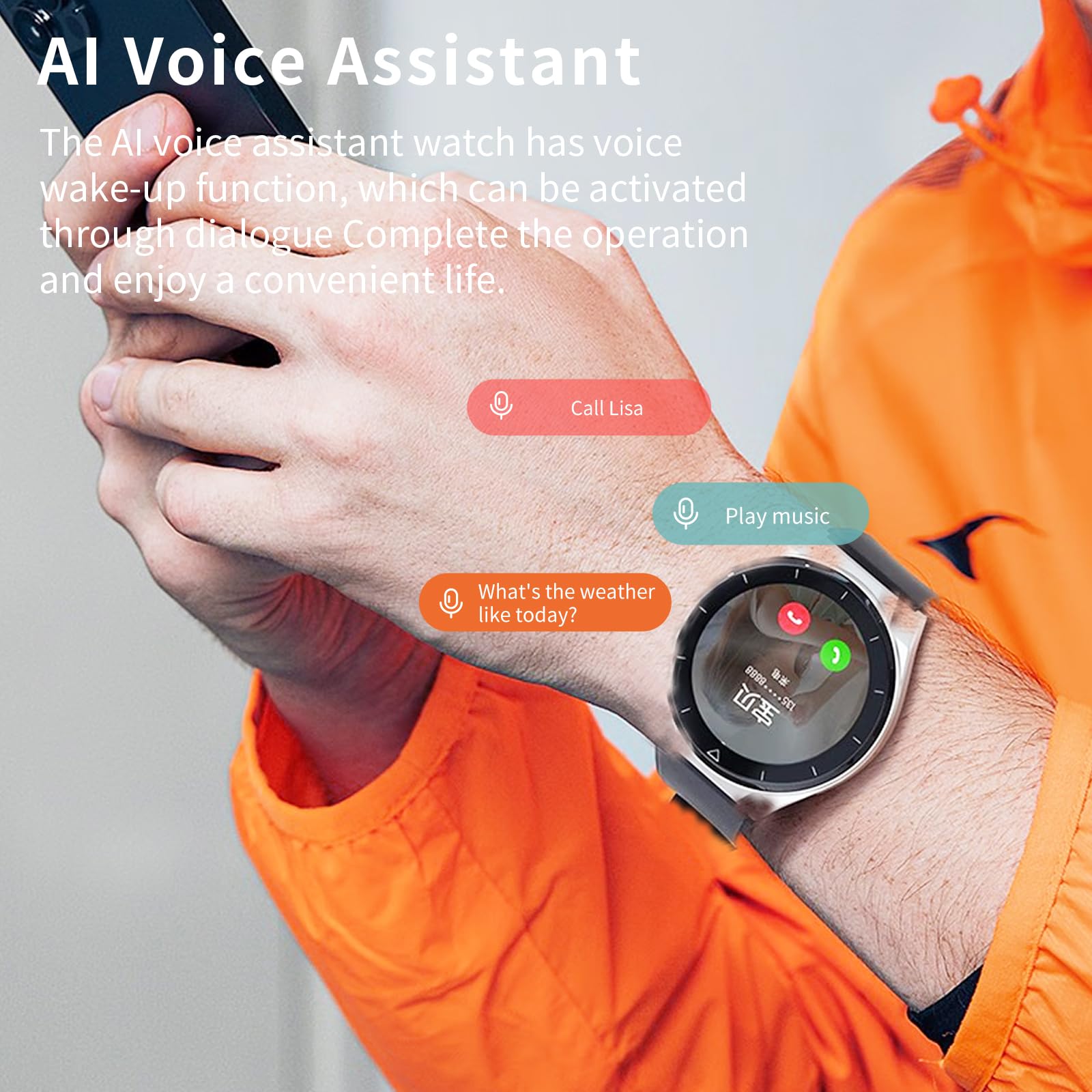 Smart Watch for Men Women with Bluetooth Call, HD Fitness Activity Tracker with 111 Sport Modes,Voice Assistant IP67 Waterproof Smartwatch with Blood Pressure Sleep Monitor for Android and iPhone