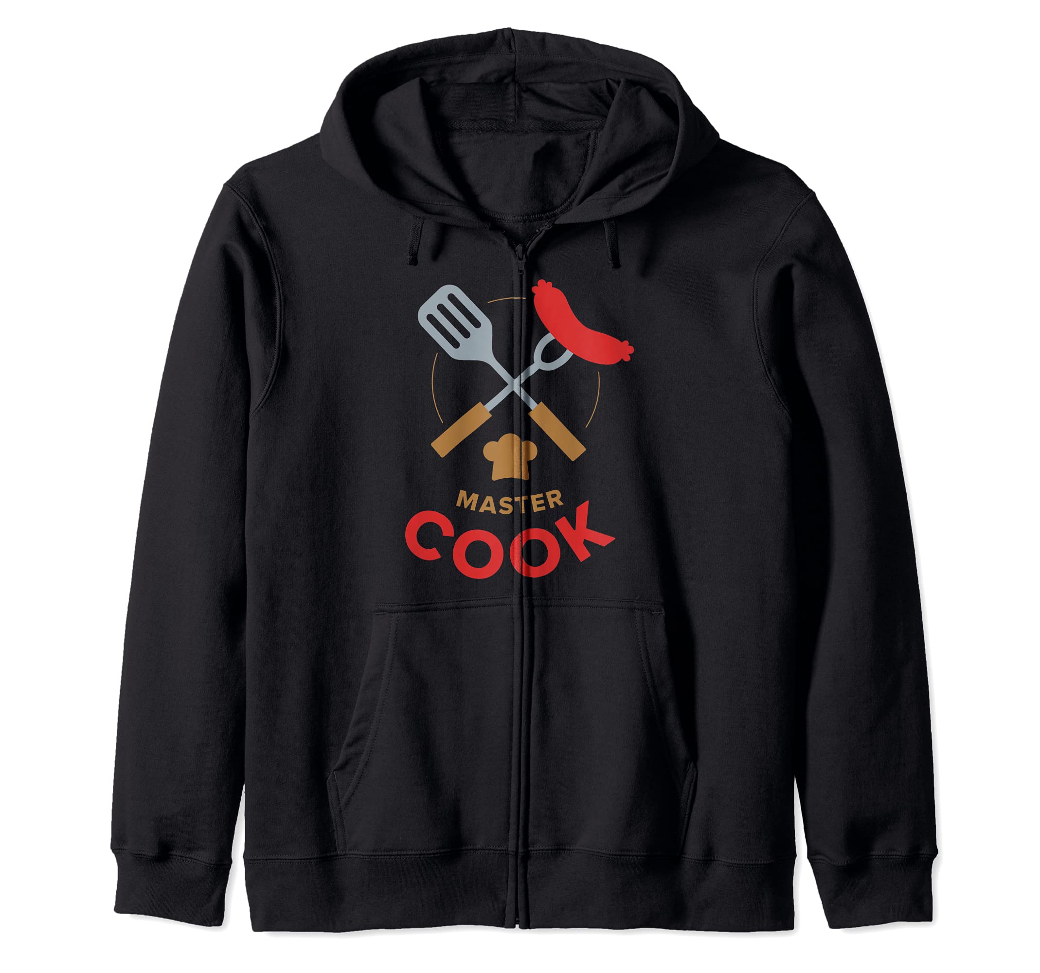 Master Cook BBQ Grilling Chef Zip Hoodie