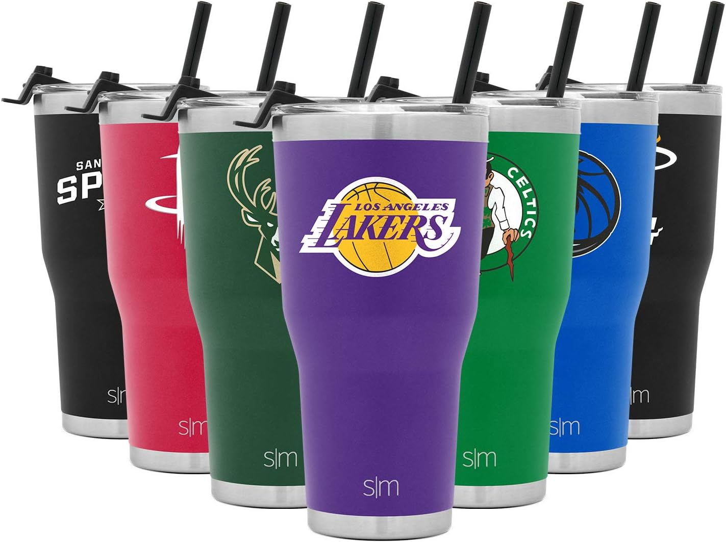 Simple Modern 30oz Cruiser Tumbler With Clear Flip Lid Vacuum Insulated Water Flask Travel Coffee Tumbler 18 8 Stainless Steel Nba Los Angeles Lakers Amazon Co Uk Sports Outdoors