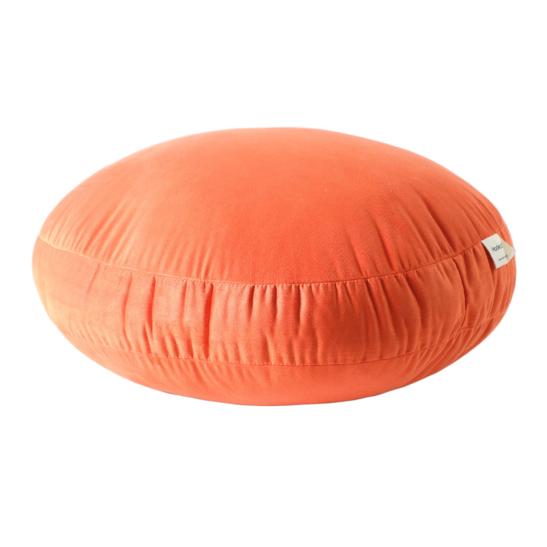 Round Throw Pillows Down-like Polyester Filling Super Soft Ultra Fluffy Feather-like Touching Decorative Circle Floor Cushion for Couch Bed Sofa Office Car, 1 Piece (18x18 Inches, Orange)