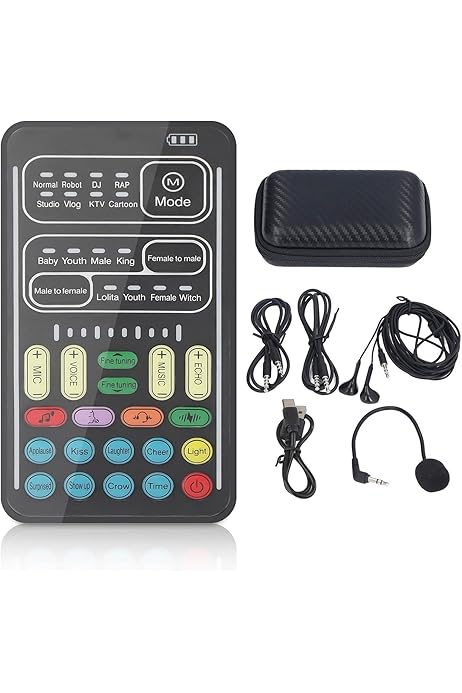 Voice Changer Device ZYi9 Voice Changer, Handheld Sound Card Mini