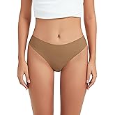 OVRUNS Camel Toe Underwear Thong for Women 3 Pack Cameltoe Proof Concealer Thongs No Show Panties Seamless Workout Underwear