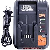 20V Fast Charger Compatible with Black and Decker 20V 12V Max Lithium Battery LBXR20 LBX4020 LBXR2020, BDCAC202B 20Volt 2A Lithium Charger Compatible with Black and Decker Drill Battery