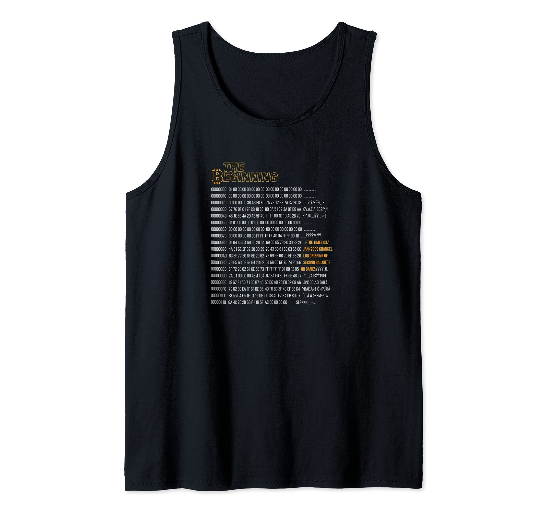 The Bitcoin Genesis Block Nakamoto Bitcoin Creator Tank Top