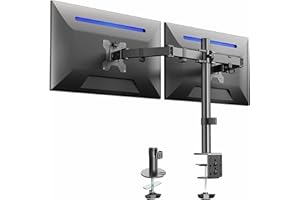 VIVO Dual Monitor Desk Mount, Holds 2 Computer Screens up to 30 inches and 22lbs Each, Heavy Duty Fully Adjustable Steel Stan