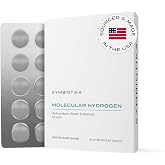 CYMBIOTIKA H2 Molecular Hydrogen Tablets, 12 ppm Antioxidant Water | Fast-dissolving hydrogen tablets with magnesium for energy &amp; recovery. Vegan, keto, non-GMO. Unflavored, 30 count.
