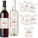 I Can’t Say I Do Without You | Set of 7 Wine Bottle Labels | Bridesmaid and Maid of Honor Gift | Asking Bridesmaids | Bridesmaid Proposal | Bridal Party Favors, Ideas, and Gifts