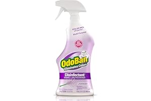 OdoBan Ready-to-Use Disinfectant and Odor Eliminator, 32 Ounce Spray Bottle, Lavender Scent