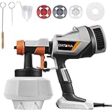 BATAVIA Paint Sprayer, HVLP Electric Spray Gun, Easy-To-Go 1200ml Container, Easy to Clean, 4 Nozzles 3 Spray Patterns, Ideal