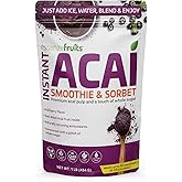 Essenzefruits Instant Acai Powder with Whole Sugar - Designed to blend with Bananas for Smoothies & Acai Bowls, Freeze Dried Brazilian Superberry, Non GMO, Vegan, Gluten Free Superfood (1lb/454g)